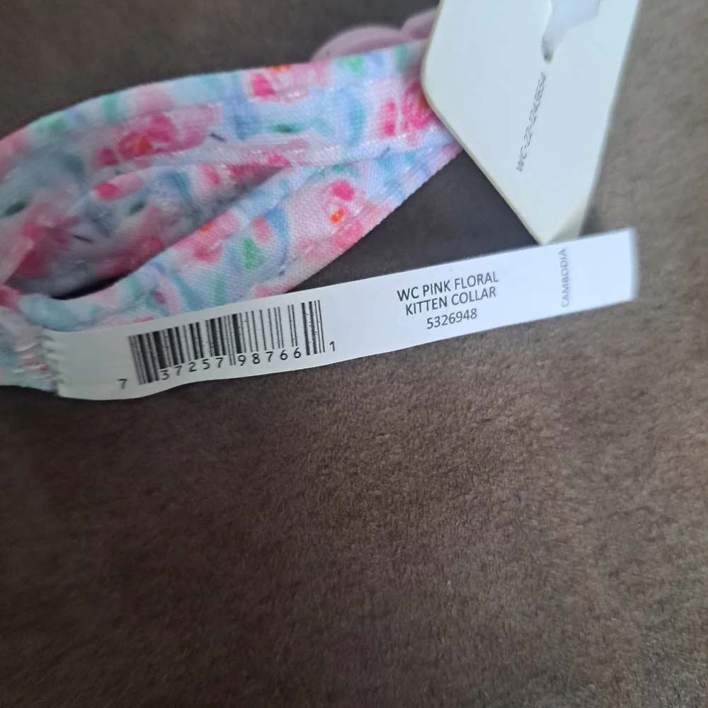 Whisker City NWT Kitten Easy-Release Collars - Pink Floral & Evil Eye colors